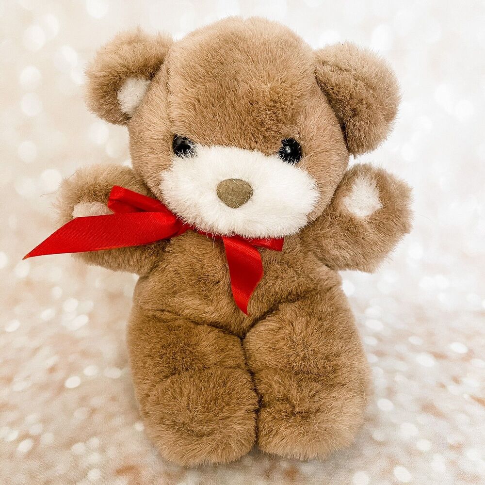 Vtg Applause Wallace Berrie Puffy Bear 8” Plush Stuffed Animal Teddy 1984